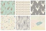 6 Fabric Bundle - Hello Bear Bonnie Christine Art Gallery Fabrics Bears Forest Woodland Deer Silo An