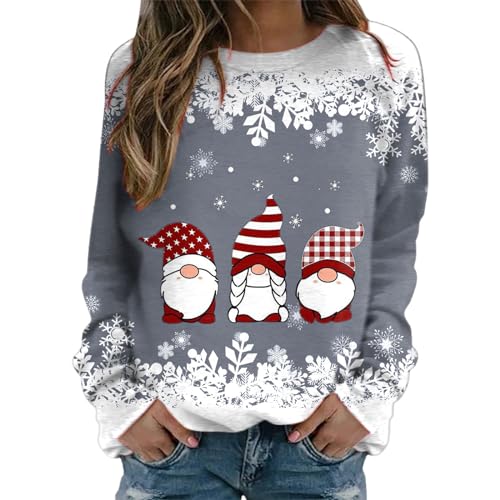 Sweat-shirt imprimé femme doux et chaud contre la fraîcheur automnale