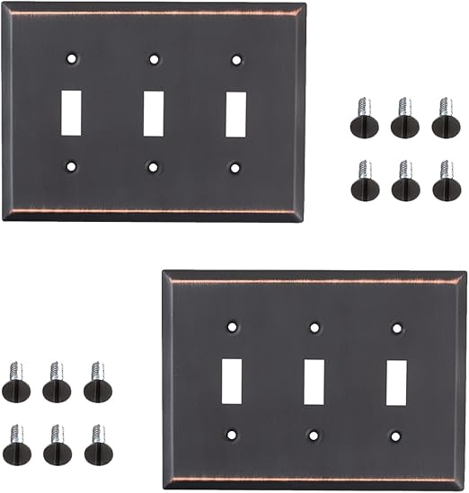 SLEEKLIGHTING Oil Rubbed Bronze Outlet Covers and Switch Plates