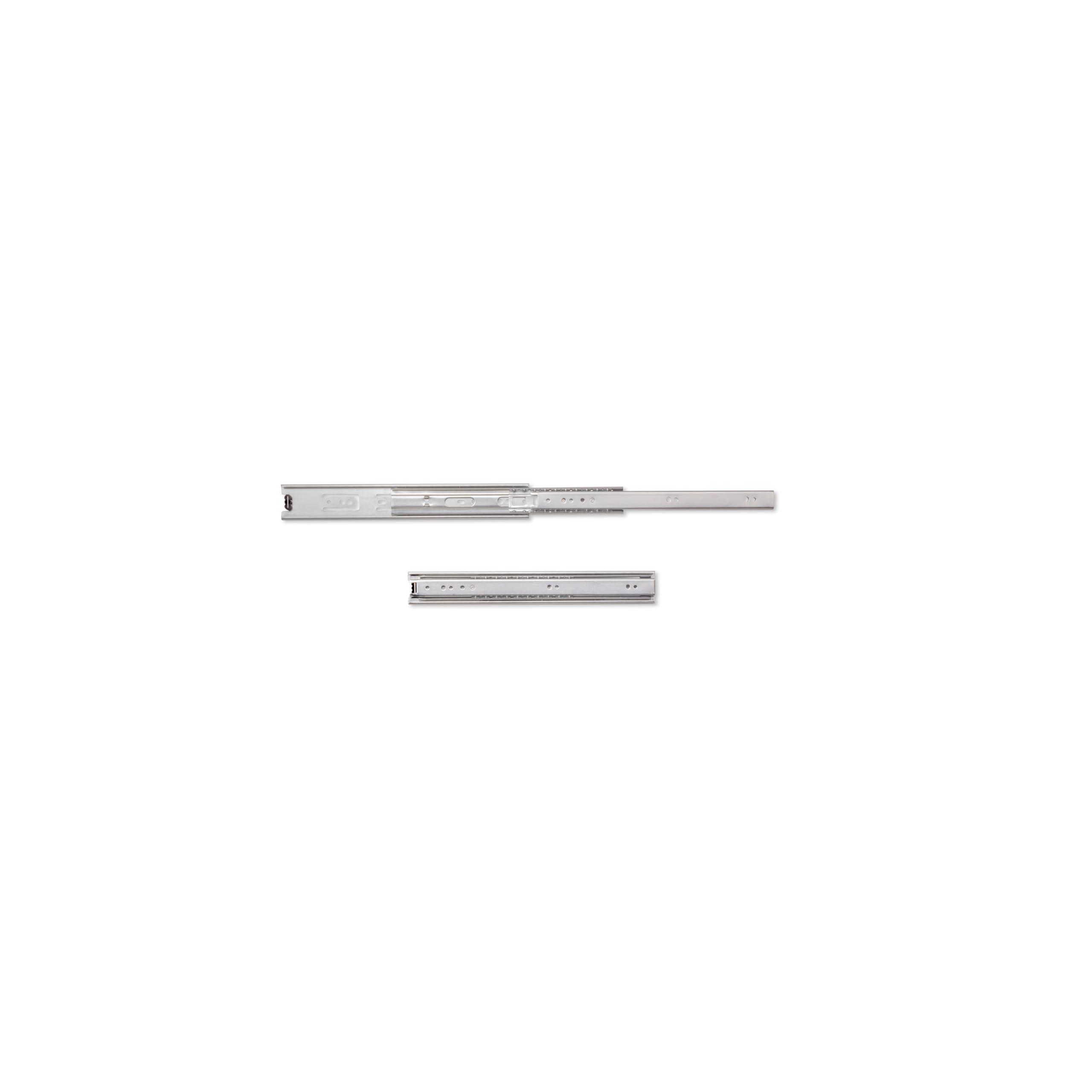 Emuca Zinc - Set Of Full Extension Ball Bearing Runners/Slides,1,77X11,81 Inch (45Mm X 300Mm) For Drawer, 77,16 Lb (35 Kg)