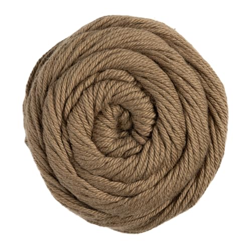 Image of Knit Picks Dishie Brown Worsted Weight 100% Cotton Yarn for Crocheting | 100g of solid colored yarn in Mushroom color for dishcloths, machine washable.