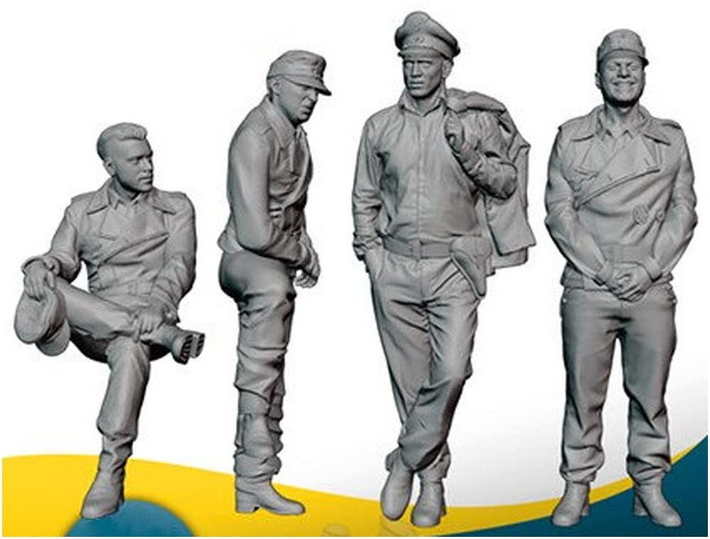 Amo AMO-8914 1/72 German Army Tank Crew 1943 Set di 4 pezzi di plastica per modellini