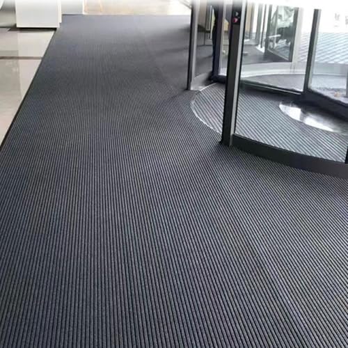 ISXACFF 3' x 16.4' Commercial Grade Door Floor Mat Brush Step Entrance Mat Vinyl Backed Utility Doormat Indoor Outdoor Runner Rugs Home Office Hotel Hallway Carpet Runner Heavy Duty Entry Mat,Grey by ISXACFF - Image 2