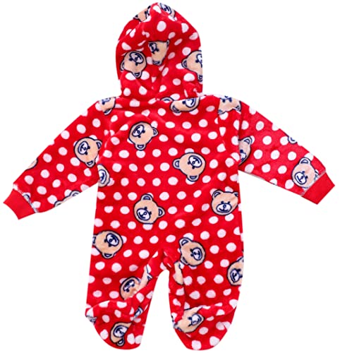 Image of ICABLE Baby Boys Baby Girls Infants Kids Shearing Velvet Full Sleeves Winter Wear Romper Set Overall Set