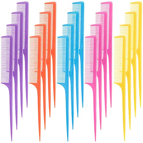 Tbestmax 20 pcs Teasing Comb Rat Tail Combs to Pick Hair for Parting