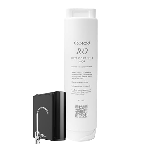 Cobecta RO1 Filtro de agua de ósmosis inversa de repuesto para sistema de ósmosis inversa Cobecta K8B, vida útil de 24 meses, diseñado