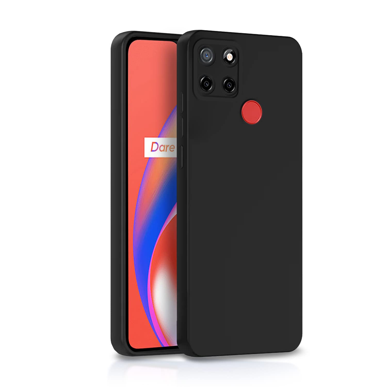 Pikkme Realme Narzo 30A / 20 / Realme C25s / Realme C25 Back Cover Soft Matte Liquid Silicone TPU | Camera Protection | Shockproof Slim Back Case (Black) (B0BD1QZ8ZH) Amazon Price History, Amazon Price Tracker