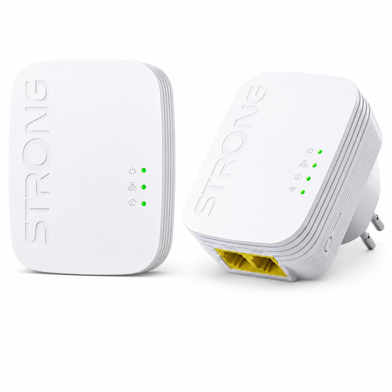 STRONG AV600Mbit/s - Set di adattatori Powerline, porta LAN da 100 Mbit/s