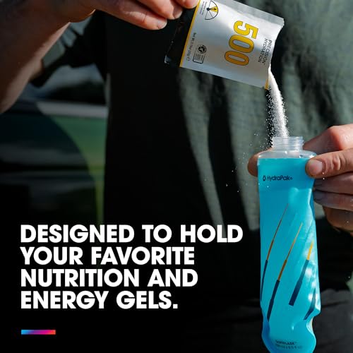 Image of HydraPak SoftFlask 250ml 2-Pack - Collapsible Nutrition Flask - BPA Free, Easy Open Locking Cap, Foldable, Lightweight
