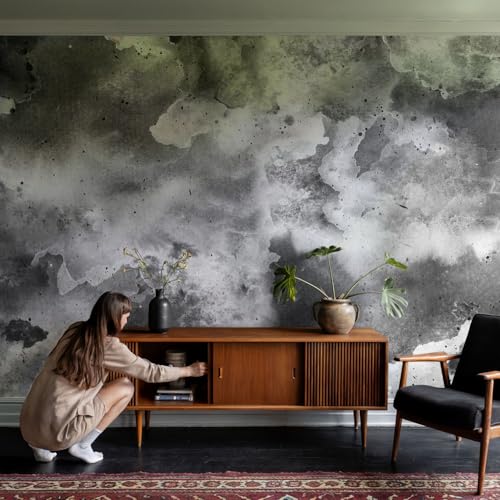 Décor mural intissé impression haute qualité Tulup nuages gris - 4