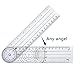 2 Pcs Plastic Goniometer Quick Protractor Clear Angle Finder Ruler with 7 Inch Arm Angle Measurement Tool for School Office Measuring Drawing Woodworking Designers Architects Students Work