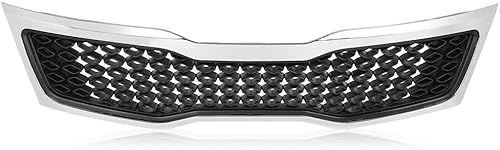 CHEDA Parachoques delantero radiador parrilla compatible con Kia Sportage 2008-2010 86350-1F500 863501F500 negro