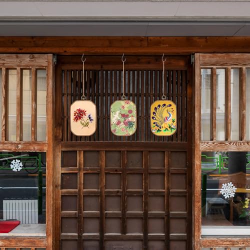 Image of Cross Stitch Hoops Set, 6 Pcs 10 x 7 inch Embroidery Hoop Frame Set, Resin Decorative Embroidery Hoop, Imitated Wood Decorative for DIY Art Sewing and Hanging Ornaments