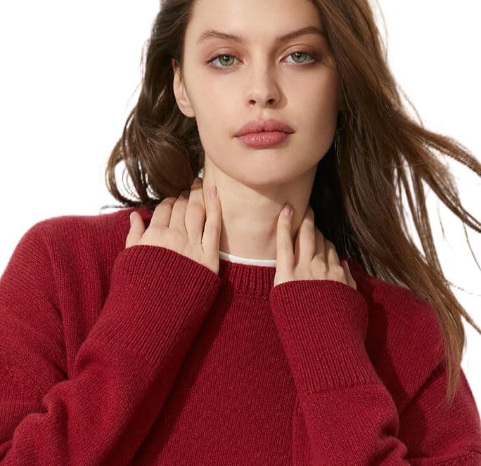 Women's Lightweight Soft Petite Crewneck Lightweight Solid Plain Sweaters Fall Winter Pullover Jumper Tops - Image 5