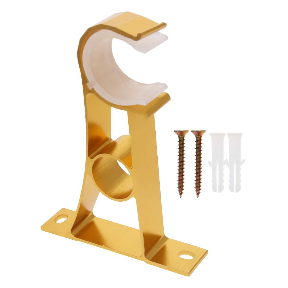 MroMax Lot De 2 Supports De Tringle à Rideaux En Alliage D'aluminium Pour Barre De Rideau De 25-28 Mm Rouge Violacé 108 X 80 X 19 Mm