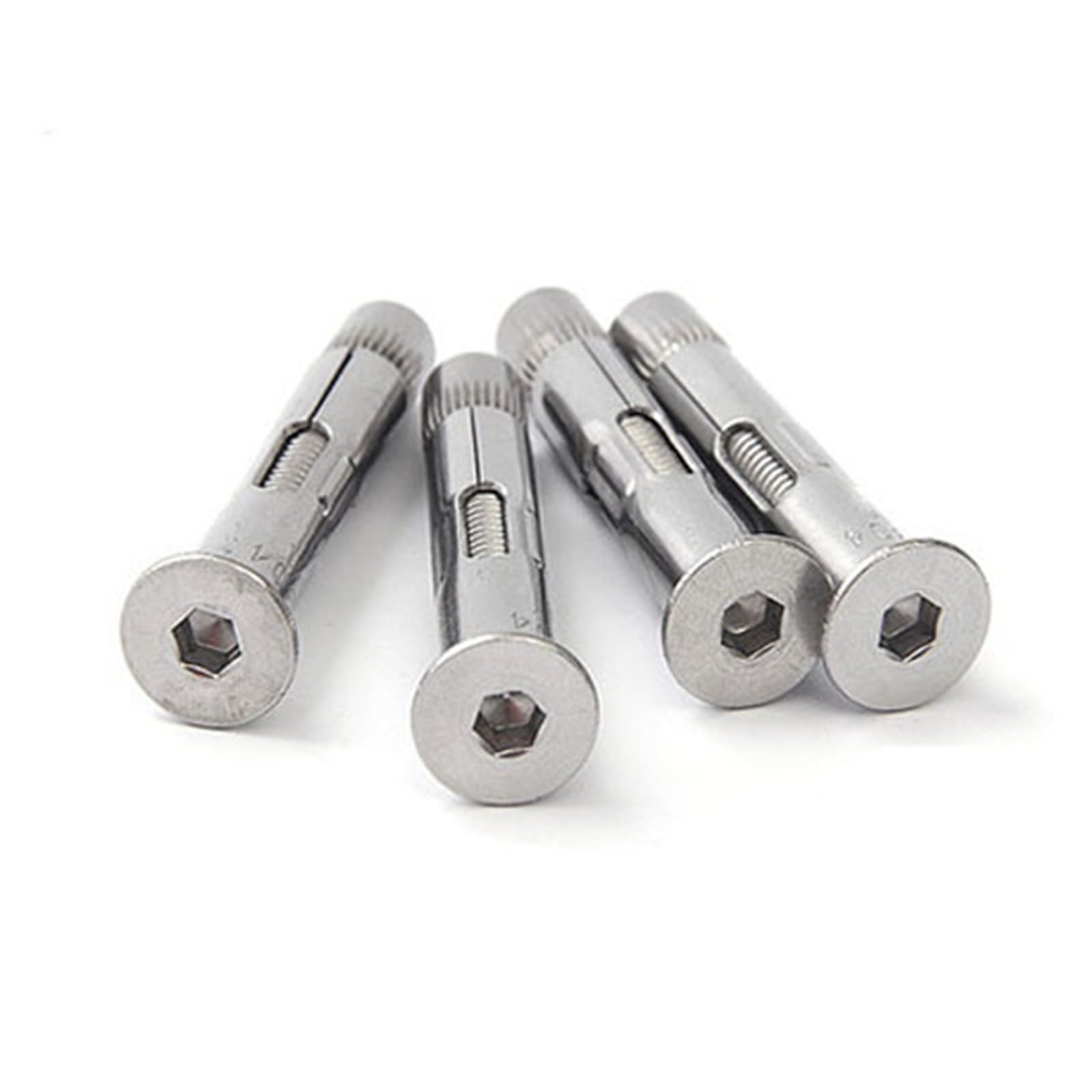 tasselli ad ancoraggio, 4 pezzi M12 Vite a testa svasata con esagono incassato a piatta Bullone in acciaio inossidabile 304 Lunghezza 80 mm-100 mm