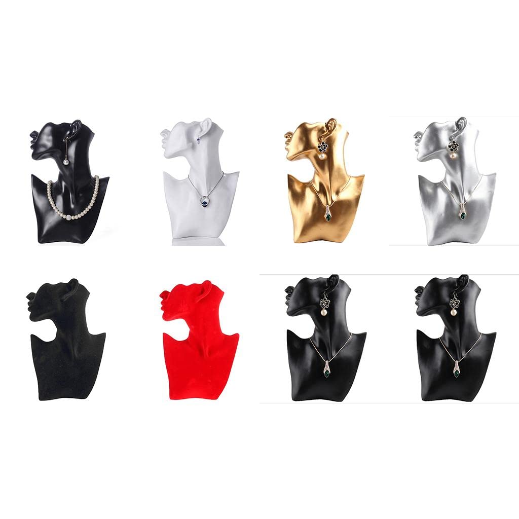 harayaa Lot de 2 Présentoirs à Bijoux pour Colliers de Femme, Mannequin de Présentation pour Boutique.