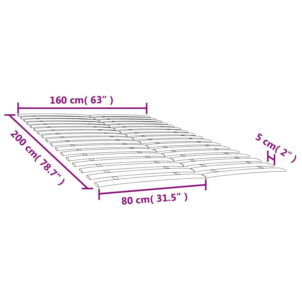 Generico Doghe di Ricambio per Letto con 34 doghe 2 pz 80x200 cm,Letti e Accessori,Letti e telai per letti-3203720