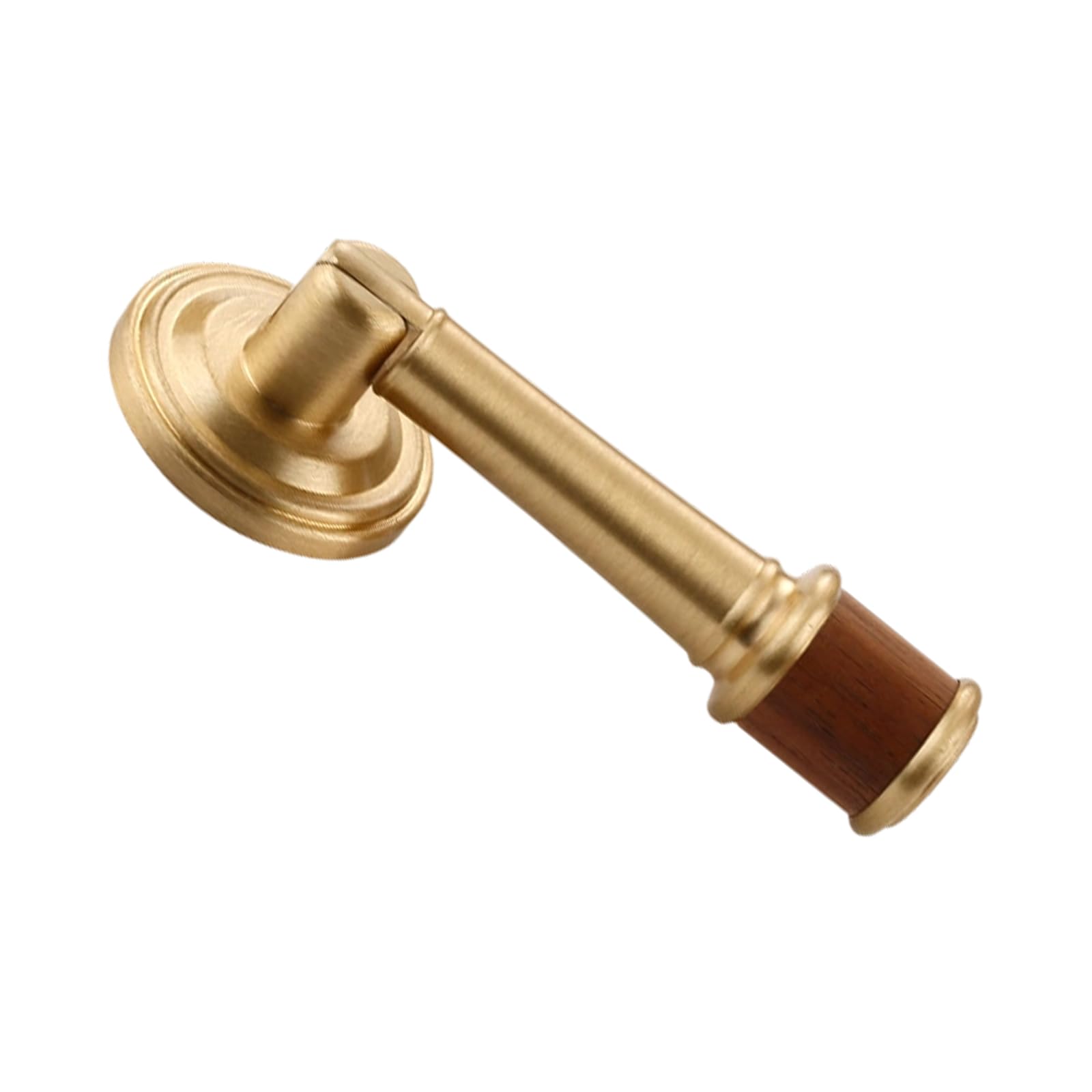 Tertioi C Handmade Walnut Wood Abinet Knobs Brass Accent Drawer Knobs Upboard Handles Furniture Accessories Bronze Abinet Handles