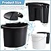Datanly 4 Pcs Car Detailing Bucket 10.2 x 7.8 x 5.5 Inches Portable Car Washing Bucket Multipurpose Squeegee Hanging Organizer for Accessories Tool Picnic, Black