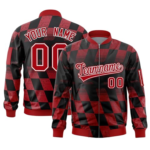 KXK Custom Varsity Jacket for Men Women Youth,Vintage Lightweight Bomber Coats Personalized Name Number Logo