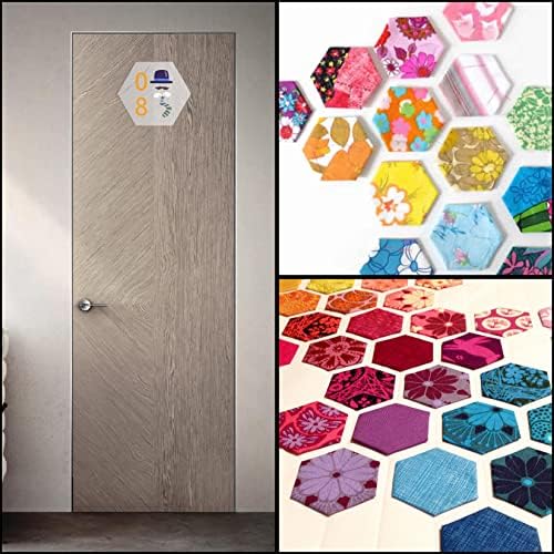 30 Pieces Clear Acrylic Sheets, Transparent Acrylic Blanks Panels, Hexagonal Acrylic Plastic Panel Sheets Signs for Picture Frame Painting DIY Crafts Display Base Stand Place Card Names