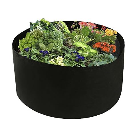 Asdomo 100 Gallon Round Grow Bags, Square Plant Bag Heavy Duty Thickened Nonwoven Plant Fabric Pots for Vegetables Herbs Flowers Cover
