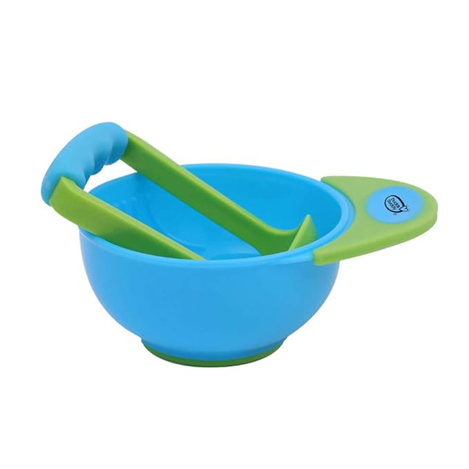 Baby Feeding Bowl & Masher (Age:6m+) (Pink)