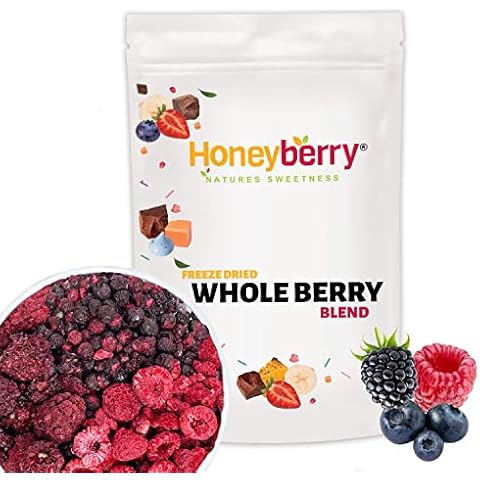 Freeze Dried Fruit Mix - Whole Berry Blend 100g - Whole BlackBerry, Whole Blueberry, Whole & Broken Raspberry Cover