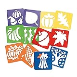 12 ~ Fall Nature Stencil Set ~ Plastic / Approx. 5
