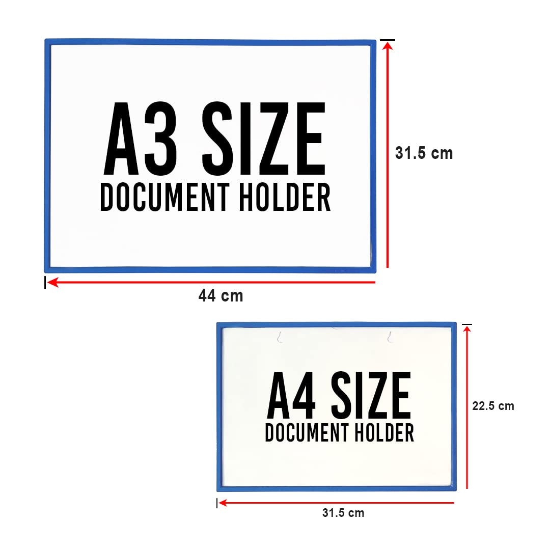 Infomate A4 Magnetic Document Holder - Pack of 4, Blue 3