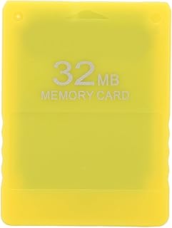 32MB PS2 Memory Card FMCB Free McBoot V1.966 for Playstation2 Standard and Slim Line Version All Game Console, High Speed Plug and Play External Data Storage Card (Yellow)