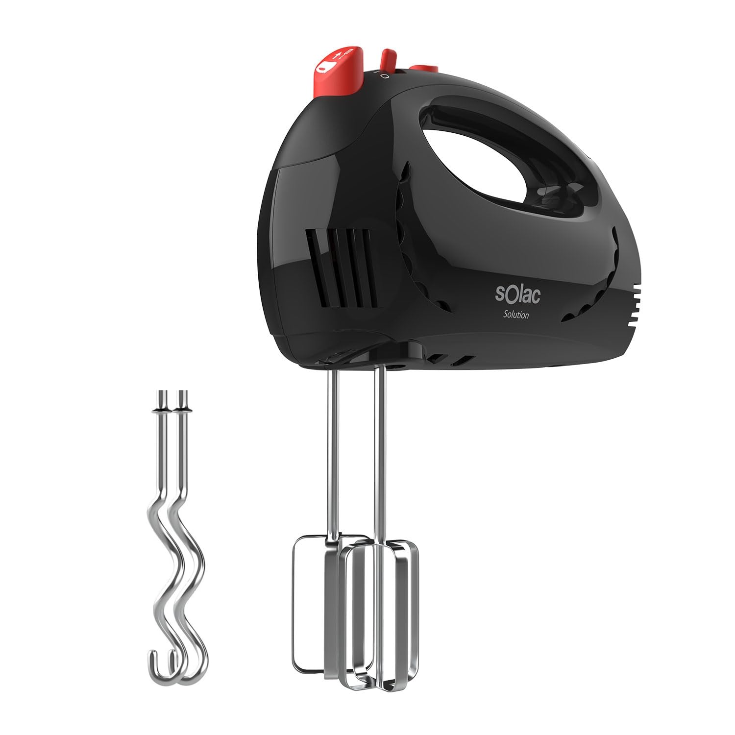 Solac Solution - BA5590 | Batidora Amasadora | 300W | 5 Velocidades | Función turbo | 2 Varillas batidoras | 2 Amasadoras | Fácil montaje y desmontaje | Libre BPA