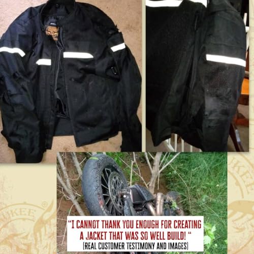 Image of Milwaukee Leather Men's CE Armored All-Season Motorcycle Jacket - 5X-Large | All Seasons, Impact Protection ,Textile Racer Design, Vented