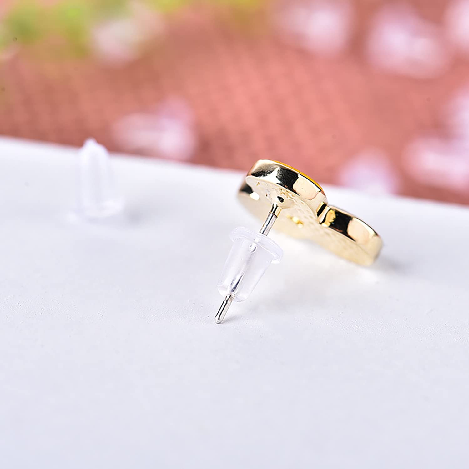 Silikonowe zapięcie do kolczyków (500 sztuk, rozmiar 4 x 4 mm)