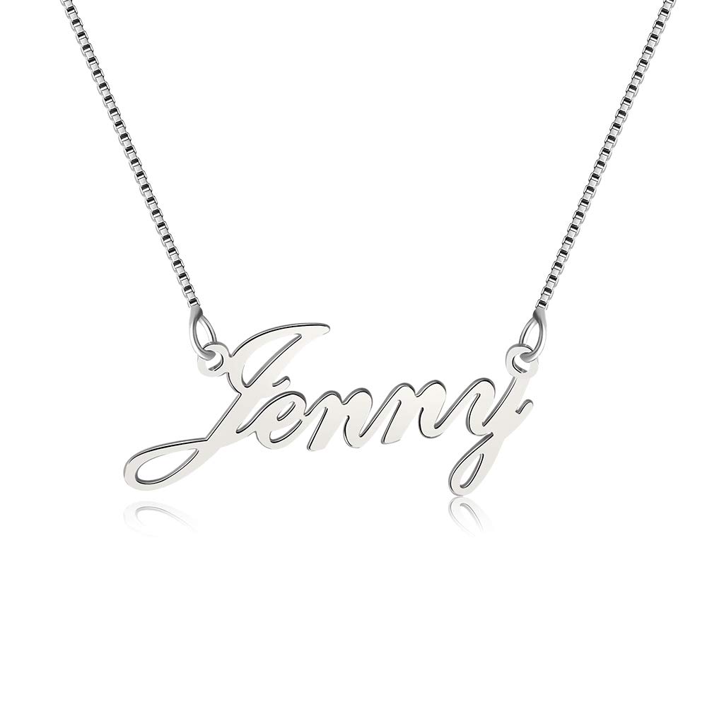 925 Sterling Sliver Custom Name Necklace Personalized Initial Necklaces Pendant Jewelry Gift for Her