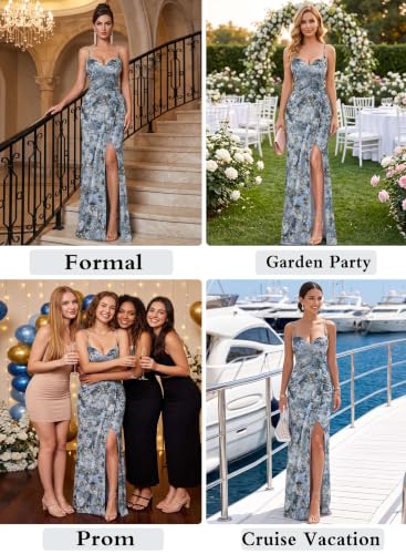 Image of VFSHOW Womens Sexy Spaghetti Strap Formal Prom Evening Gala Long Maxi Dress