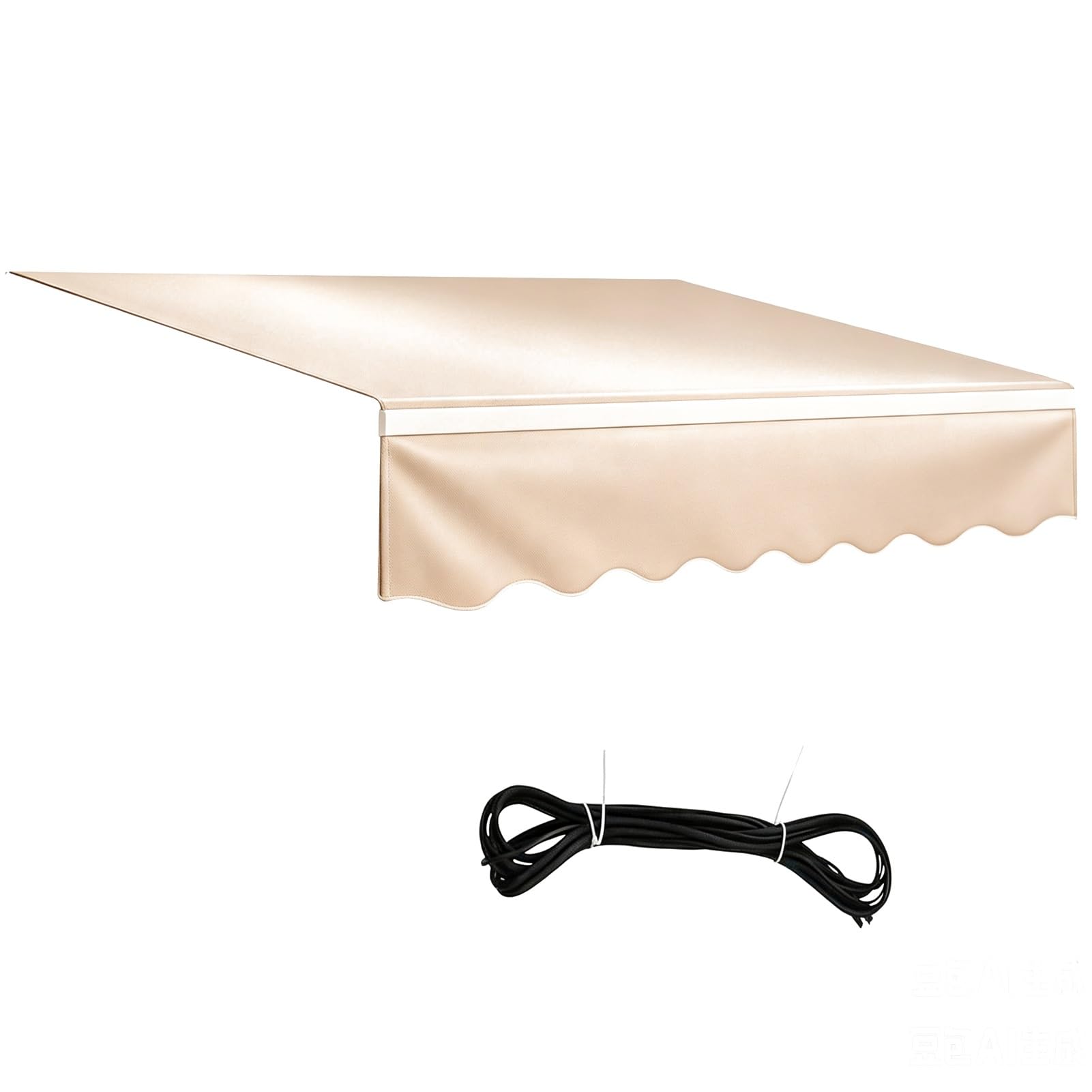 Wodoodporny materiał na daszek markizy do ogrodu | Tkanina na rozsuwany daszek tarasowy, tkanina na daszek przeciwsłoneczny, tkanina poliestrowa 280 g(340x300cm)