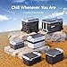 EUHOMY 12 Volt Refrigerator, 53QT(50L) Electric Cooler, Portable Freezer 12V/24V DC 100-240V AC, 12V Fridge -4℉~68℉, 12V Cooler with Wheels & 2 Baskets for Travel, Truck, Boat, Camping
