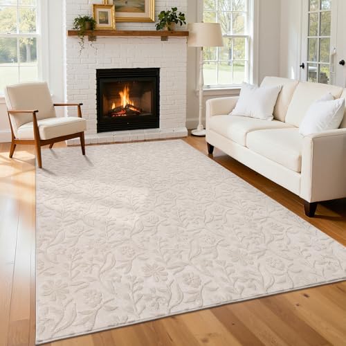 Vaukki 5x7 Area Rug for Living Room, Soft Fluffy Washable