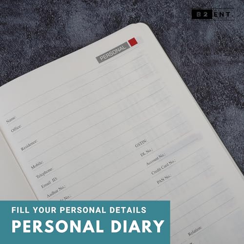 Image of Leather Hard Bound Notebook A5 Journal Diary For Office Use With Mobile & Card Holder Or Pen Loop Dairy For Personal |Ruled Pages With Strap Bookmark Journal Notebook (B127)