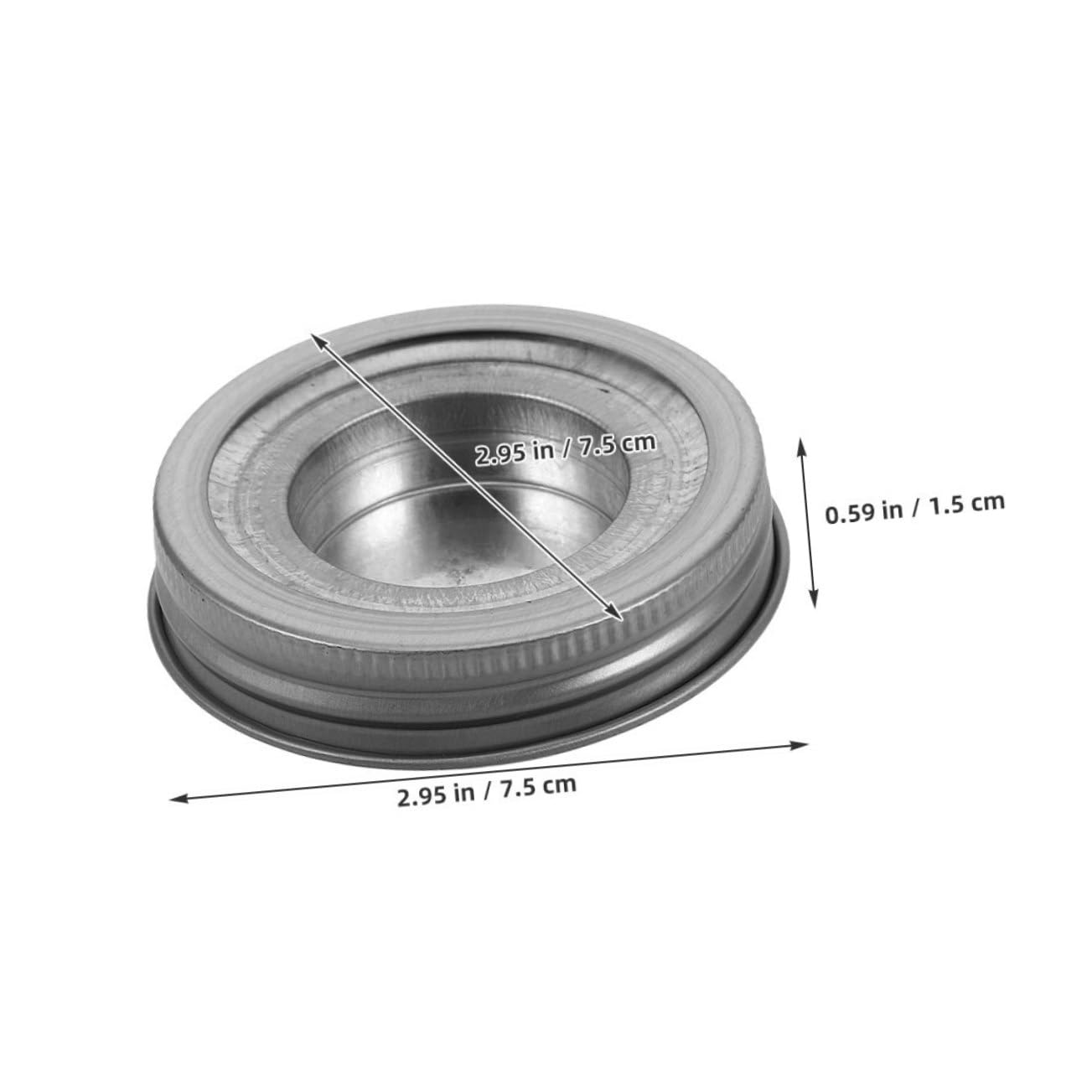 ULDIGI 3 Sets Mason Jar Candle Holder Lid Inserts Stainless Steel Decorative Covers for Tealight Candles Outdoor Friendly Secure Sealing for Home and Picnics