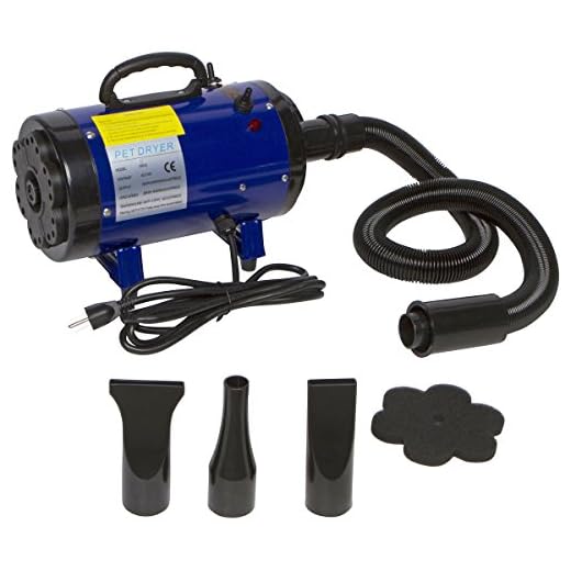 PawBest 2 Speed Adjustable Heat Pet Grooming Force Hair Dryer (Blue)
