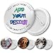 Pruoyi 1-500PCS Custom Pins Personalized Round Button Add Your Own Image Text Logo Pinback Buttons Decoration Souvenir Gifts for Team Party Competitions (Medium)