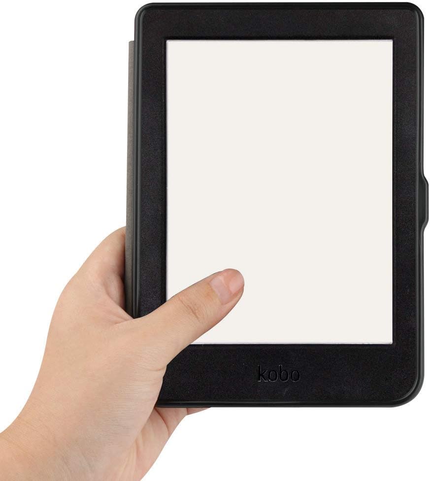 Kepuch Custer Ultra-Thin Polyurethane PU Leather Shell Hard Case Cover for Kobo Nia 2020 - Black