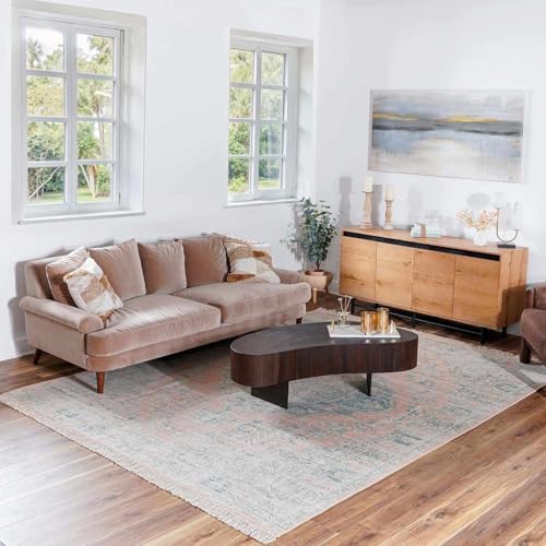 Hauteloom Adamstown Hallway, Kitchen Runner Rug - Traditional - Sage, Green, Olive - 76cm x 244cm