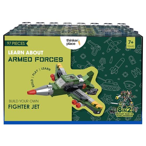 Image of STEM Armored Vehicle Building Blocks Set (97 Pcs) | DIY Lightning Fighter Jet Toy for Kids 7+ Years (Boys & Girls) | Educational Construction | Creativity & Action Play Toy