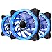 EZDIY-FAB Ventilatore ad Anello a LED da 120 mm,Ventilatore a LED Case per PC Case,CPU Cooler e Radiatori Blu 3 Pin 3 Pack