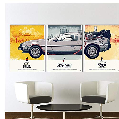 LLXHG Leinwand Kunst Movie Poster Zurück In Die Zukunft Phantom City Malerei Wohnkultur Wandbilder Für Wohnzimmer Room-50X70Cmx3 Kein Rahmen Cover