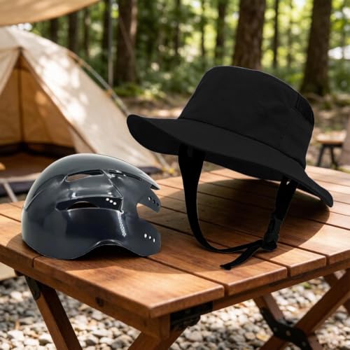 Sombrero de sol elegante contra rayos UV con casco de protección craneal 3